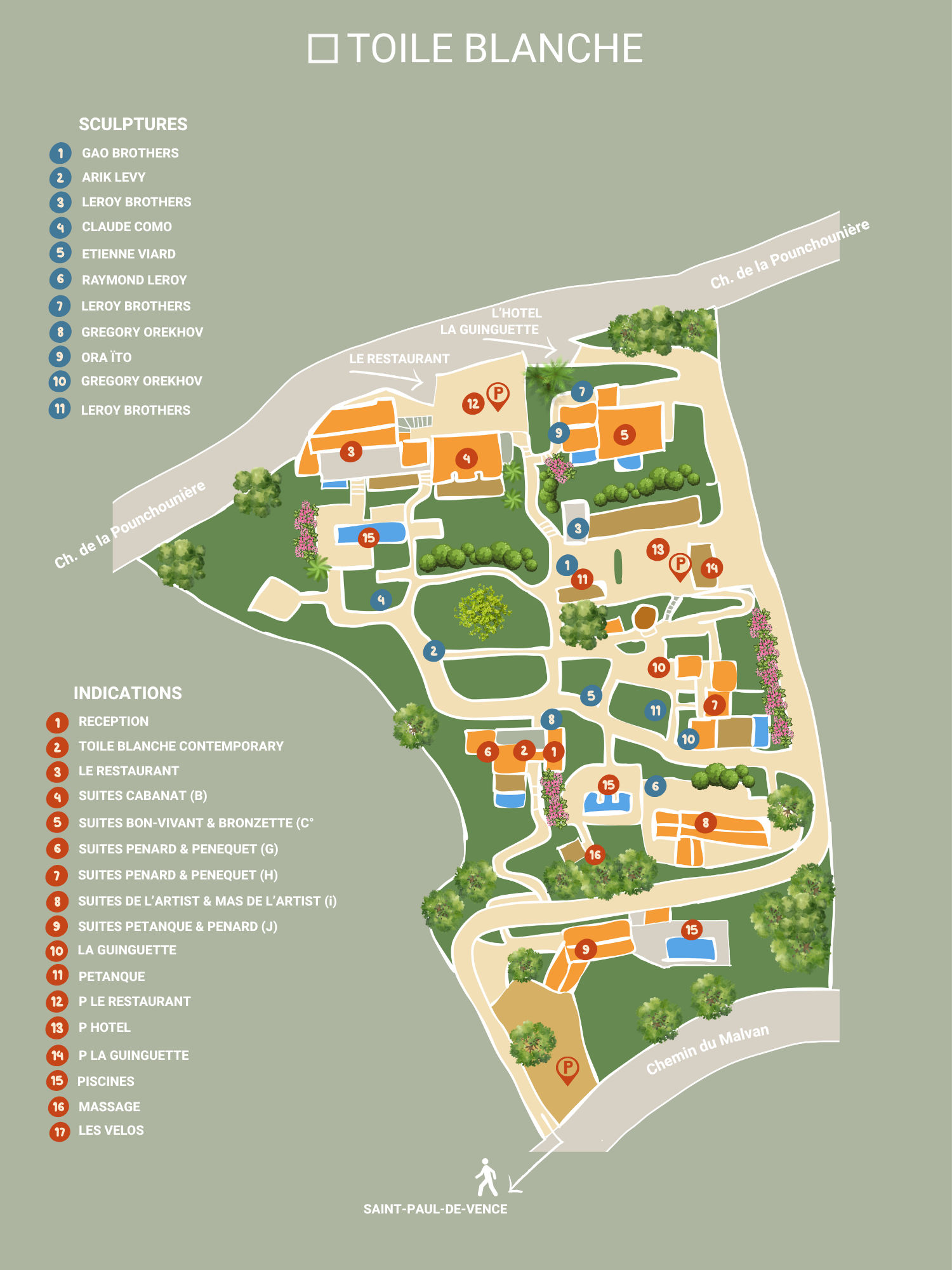 Toile Blanche property map