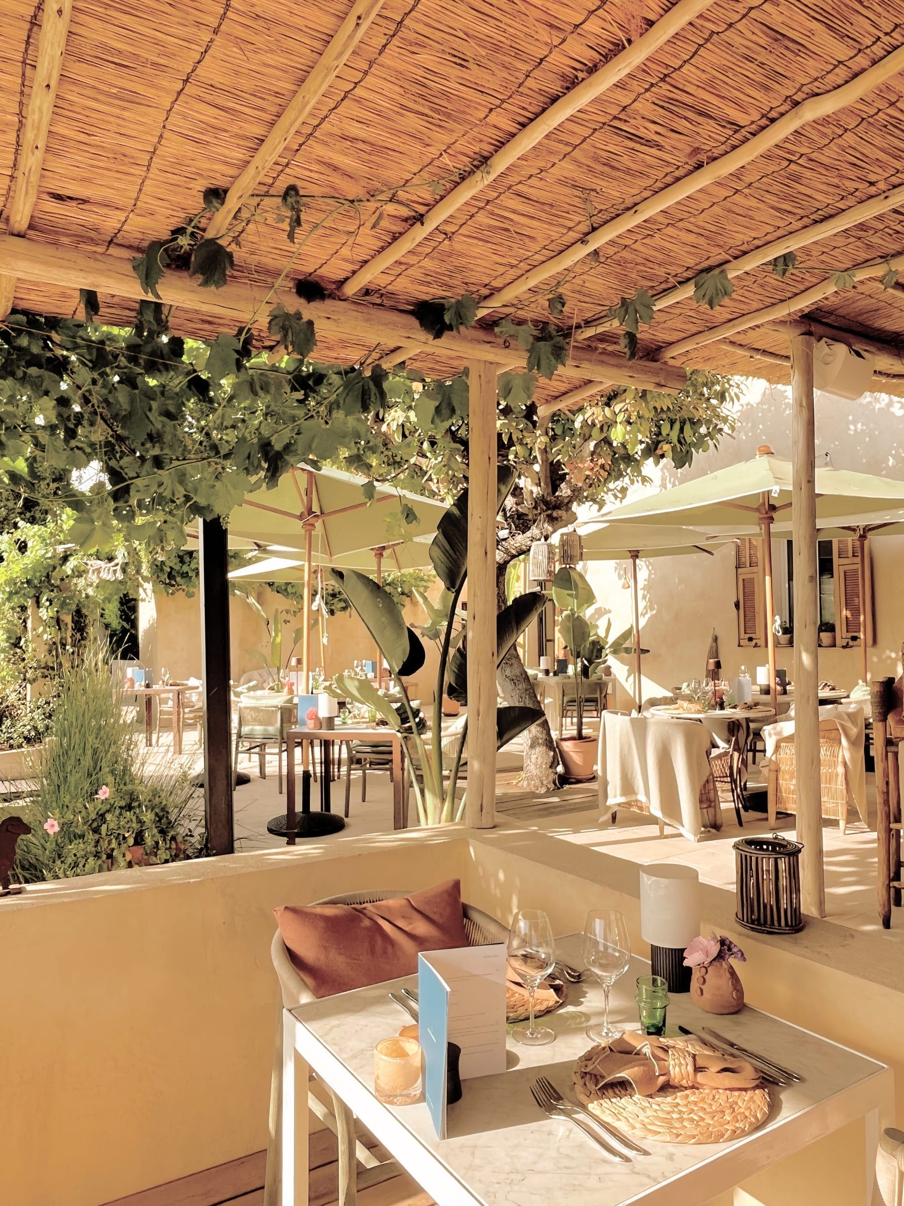 Outdoor dining terrace at Le Restaurant