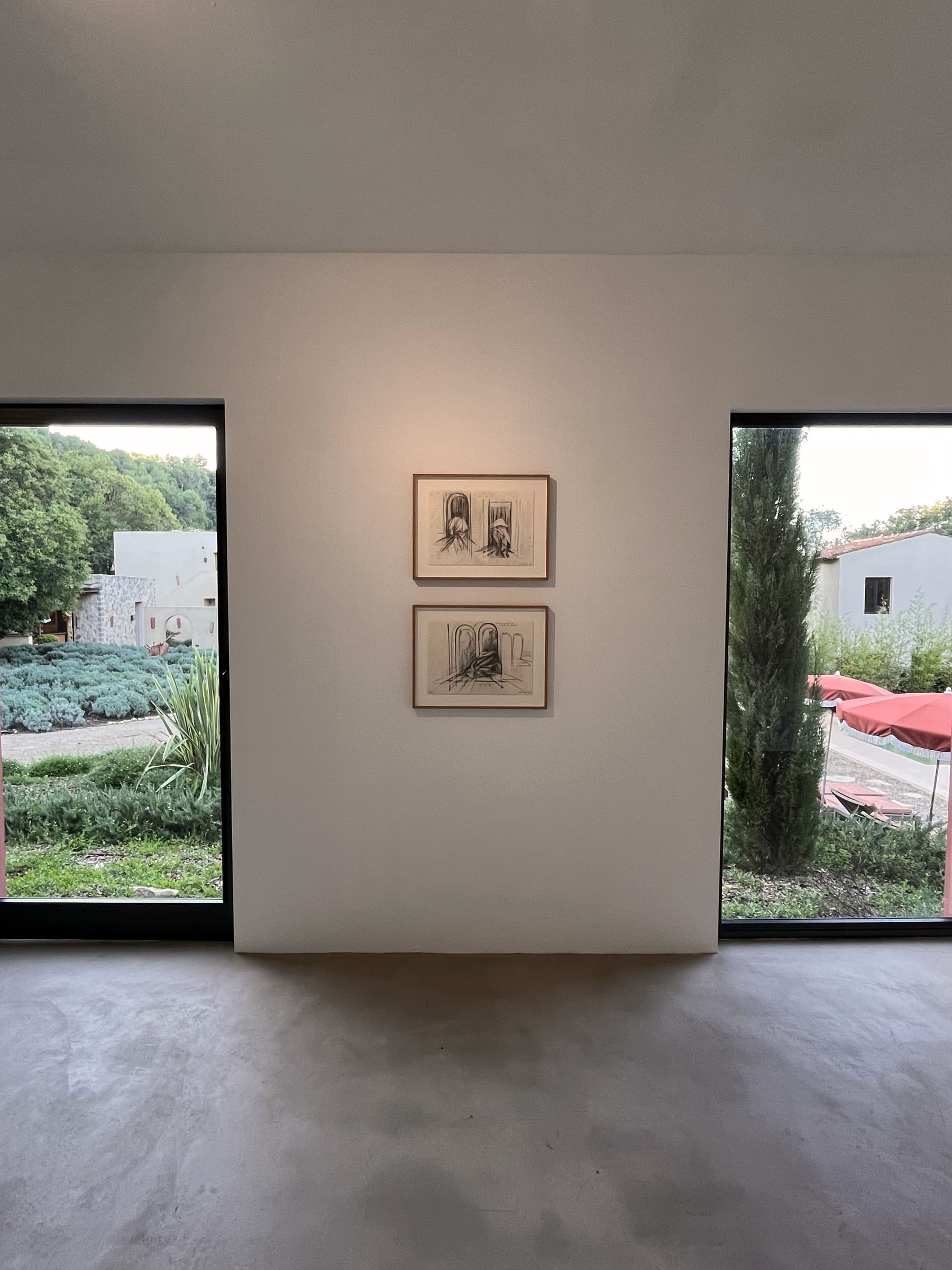 Yellow sculpture in the garden