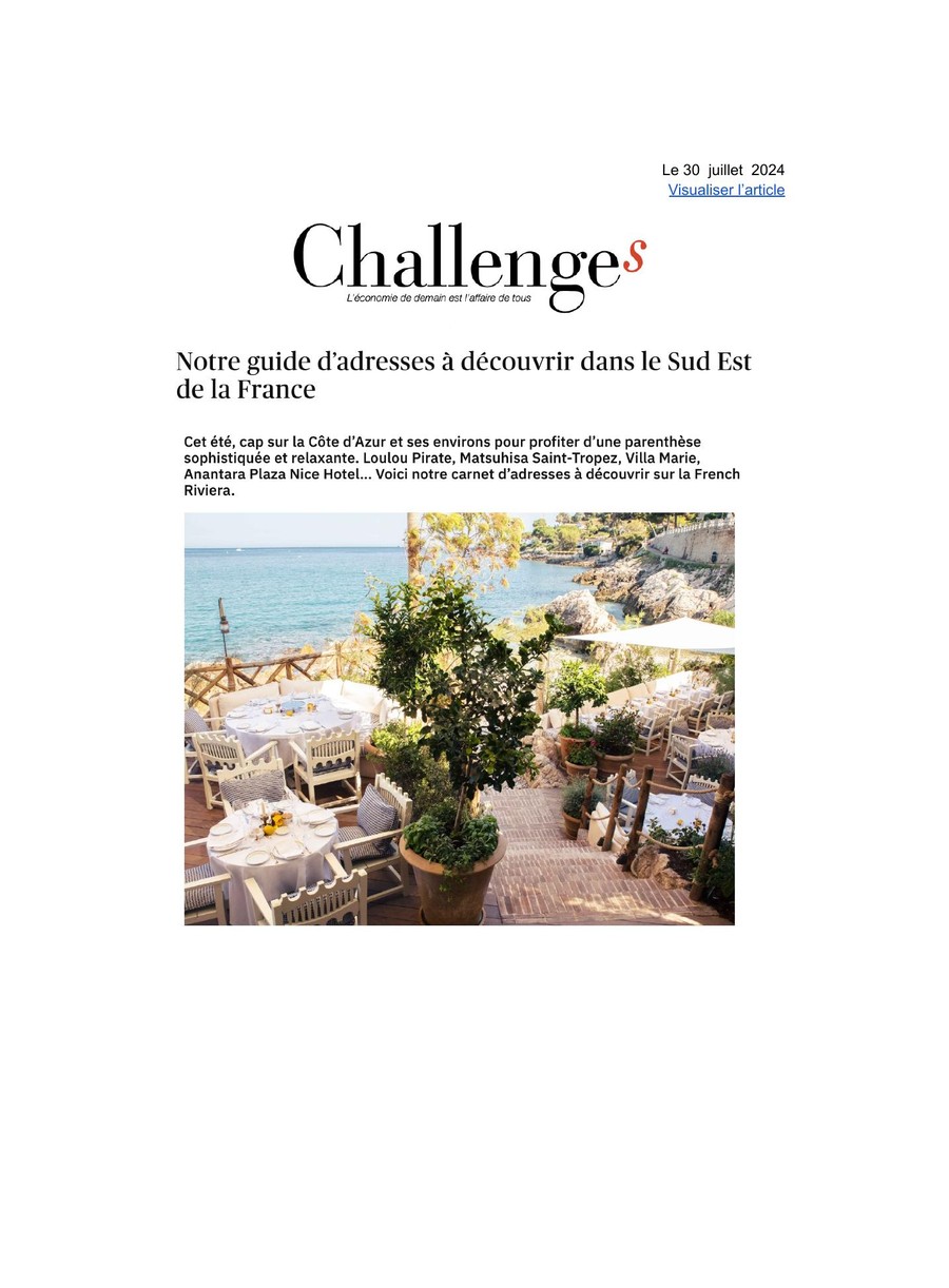 Challenge — Toile Blanche press coverage