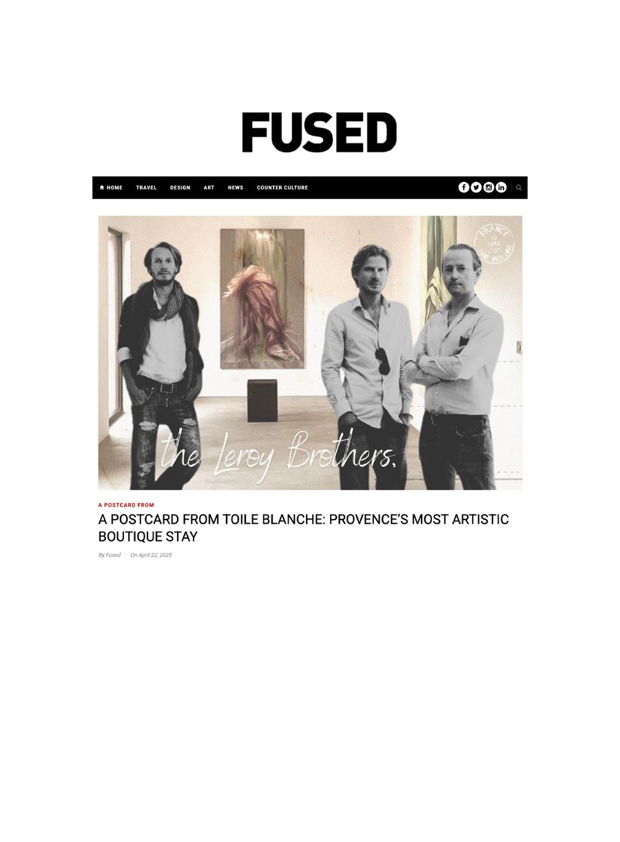 FUSEDMagazine — Toile Blanche press coverage