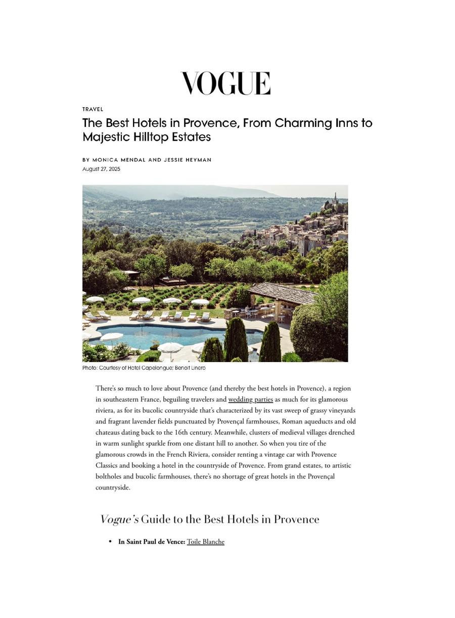 Vogue — Toile Blanche press coverage