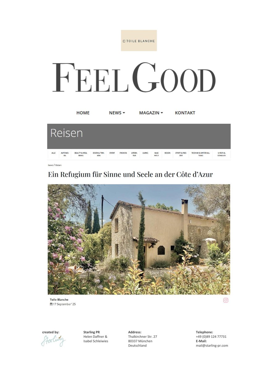 Feel Good Magazin — Toile Blanche press coverage