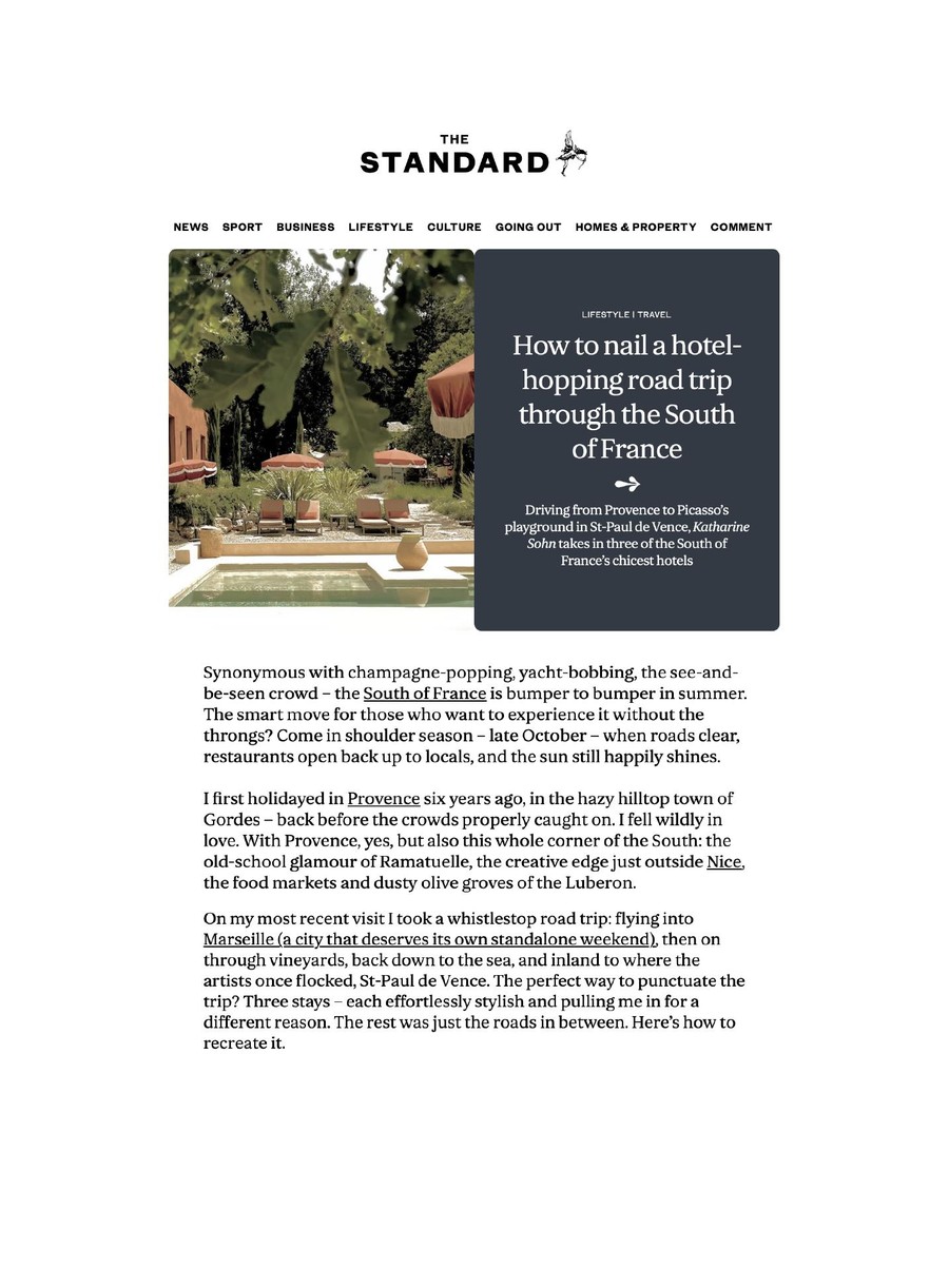 The London Standard — Toile Blanche press coverage